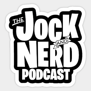 Jock and Nerd 2021 Logo Black and White Sticker